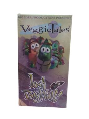 6/$15 VeggieTales "Josh and the Big Wall!" VHS Tape
